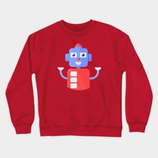 Retro Cute Robot Crewneck Sweatshirt